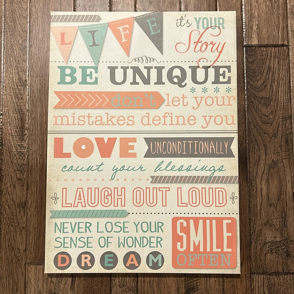 Life It”s Your Story Wall Canvas